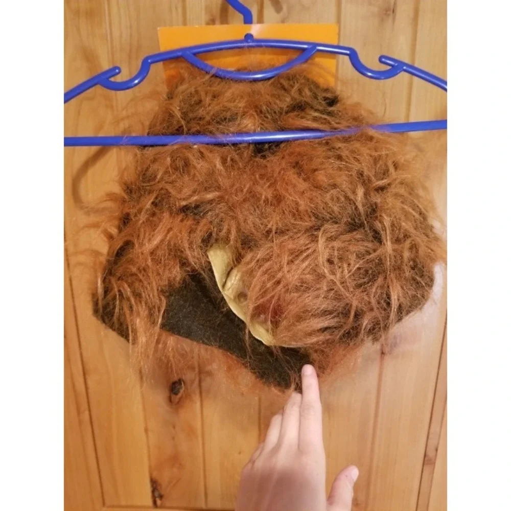Adult Brown Lion Head Mask Scary